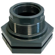 1" NPT PVC With Neoprene Gasket Self Align Bulkhead Fitting | Flowline | Supplier Nigeria Karachi Lahore Faisalabad Rawalpindi Islamabad Bangladesh Afghanistan