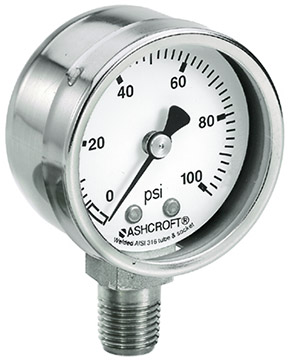 Ashcroft 1008S Analog Pressure Gauge | Pressure Gauges | Ashcroft-Pressure Gauges | Supplier Nigeria Karachi Lahore Faisalabad Rawalpindi Islamabad Bangladesh Afghanistan