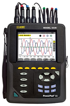 AEMC PowerPad III Model 8336 Power Quality Analyzers | Power Quality / Analyzers | AEMC-Power Quality / Analyzers | Supplier Nigeria Karachi Lahore Faisalabad Rawalpindi Islamabad Bangladesh Afghanistan