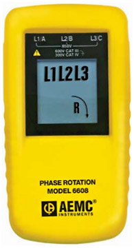 AEMC 6608 Phase Rotation Meter | Phase Rotation Testers | AEMC-Electrical Testers |  Supplier Nigeria Karachi Lahore Faisalabad Rawalpindi Islamabad Bangladesh Afghanistan