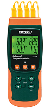 Extech SDL200 4-Channel Data Logging Thermometer | Digital Thermometers / Thermocouple Thermometers | Extech-Thermometers | Supplier Nigeria Karachi Lahore Faisalabad Rawalpindi Islamabad Bangladesh Afghanistan